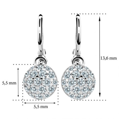 Zlaté dětské náušnice Cutie Jewellery C2150B-Rozměry