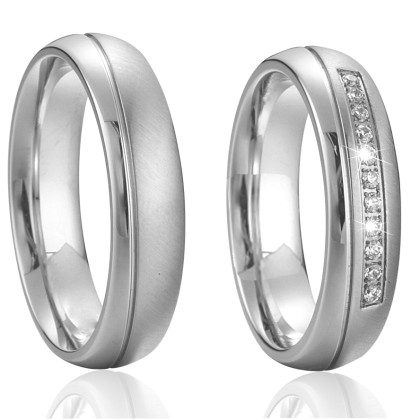 Ocelové snubní prsteny SPPL015