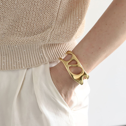 Náramek bangle z chirurgické oceli MBSG31GD