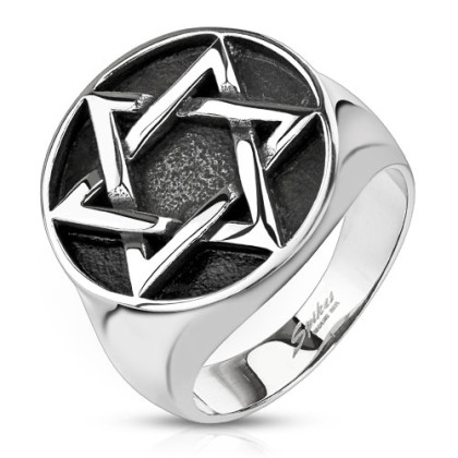 Pánský prsten 8056 - Davidova Hvězda