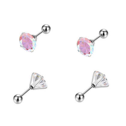 Ocelové náušnice pecky se zirkony WJHE1244-AB