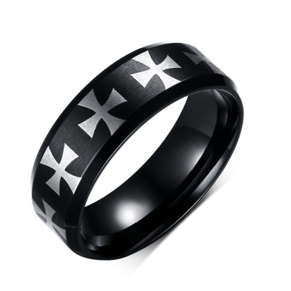Ocelový prsten pro muže 12910