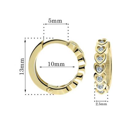 Náušnice pro děti Cutie Jewellery C3341-rozměry