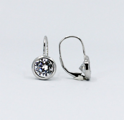 Náušnice visací stříbro se zirkony 306595