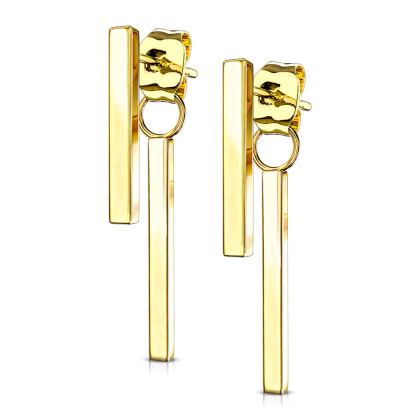 Visací ocelové náušnice 3631-Gold