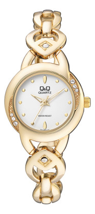 Dámské zlaté hodinky Q+Q F513-001Y