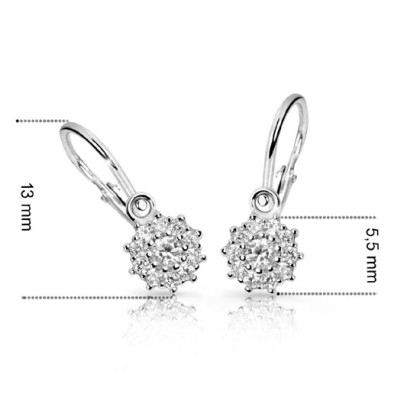Náušnice pro miminko zlaté Cutie Jewellery C2749B Rozměry