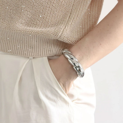 Stylový dámský náramek bangle z chirurgické oceli MBSG25