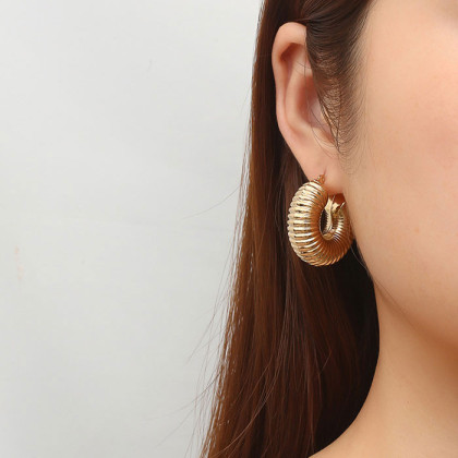 Náušnice kruhy chirurgická ocel WJHE1004GD