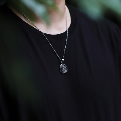 Přívěsek z chirurgické oceli + řetízek PSS1162ST