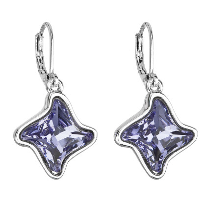 Náušnice bižuterie se Swarovski krystaly modrá hvězdička 51055.3 tanzanite