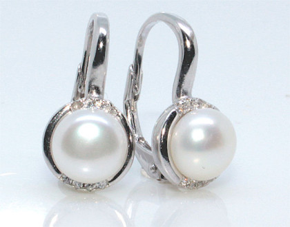 Visací perlové náušnice 308281