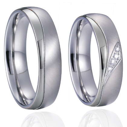 Ocelové snubní prsteny SPPL026