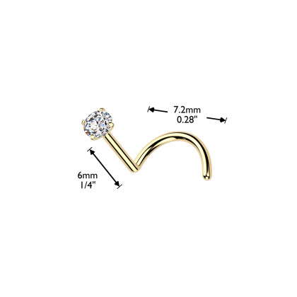 Titanový piercing do nosu SEMTINOS04ST