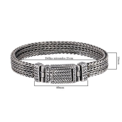 Pánský náramek z chirurgické oceli BSS1061