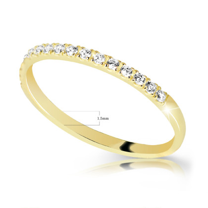 Prsten se zirkony zlatý Z6739Z