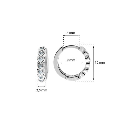Dětské náušnice bílé zlato C3340B