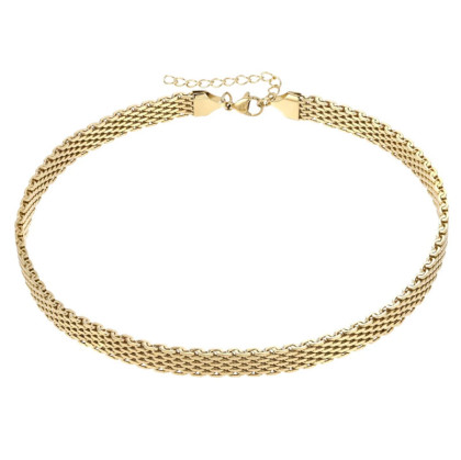 Stylový choker z chirurgické oceli zlatý NSS1041