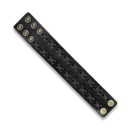 Černý kožený náramek SESL0217-BK