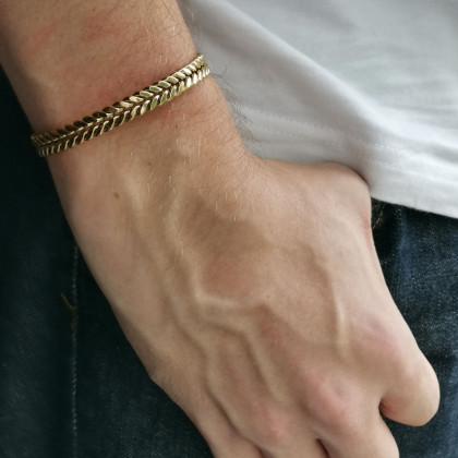 Pevný náramek chirurgická ocel MBSG01GD