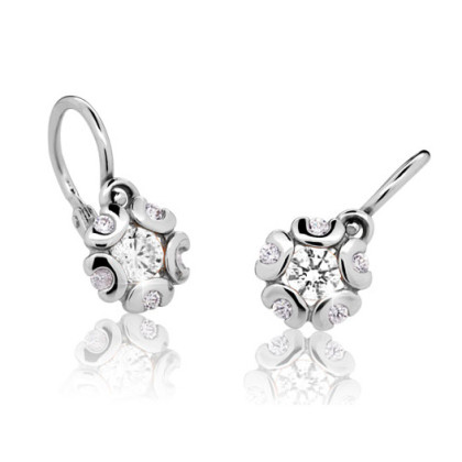 Dětské náušnice Cutie C2178B CZ White