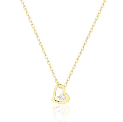 Jemný stříbrný náhrdelník srdíčko 3142940001