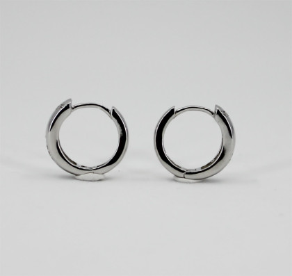 Náušnice stříbrné kroužky se zirkony 312674001