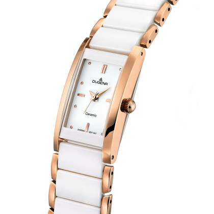 Hodinky bílé pro ženy Dugena Quadra Ceramica 4460590