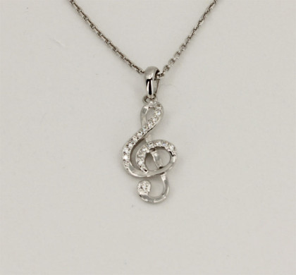 Stříbrný přívěsek houslový klíč 310984001