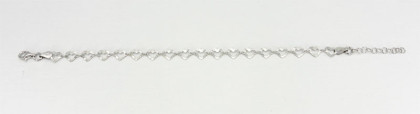 Náramek stříbrné srdce 313690002