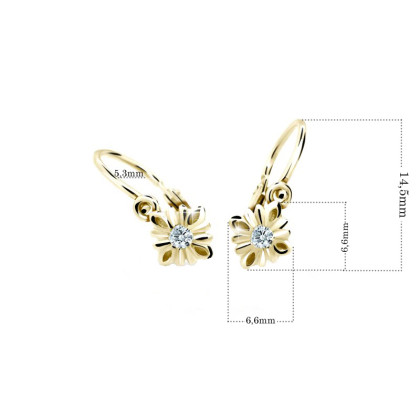 Zlaté náušnice pro miminka C2261Z