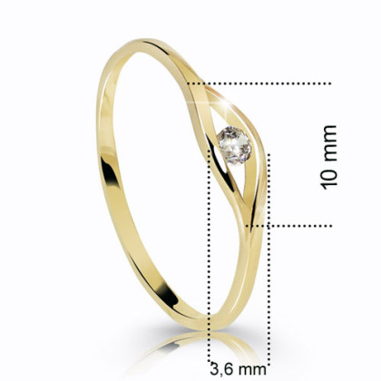 Prstýnek s kamínkem zlatý Z6108Y