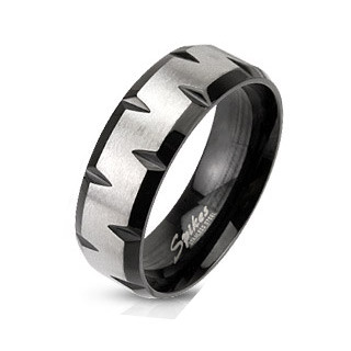 Ocelový prsten Spikes 1180