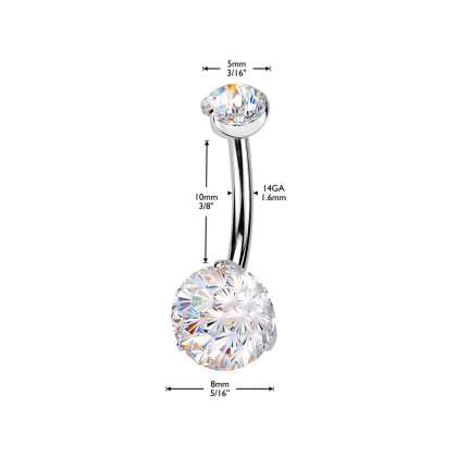 Titanový piercing do pupíku SETIN61