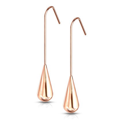 Ocelové visací náušnice 3590-Rose Gold