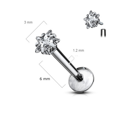 Piercing do brady se zirkonem SET23LI5