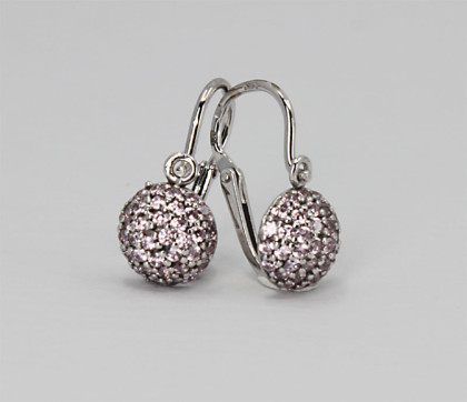 Dětské zlaté náušnice C2747B-Růžová