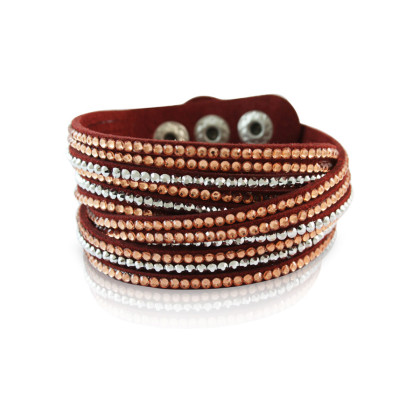 Dámský náramek z umělé kůže Inori INBR135WH