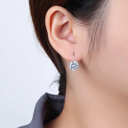 Stříbrné náušnice se zirkony 308274003