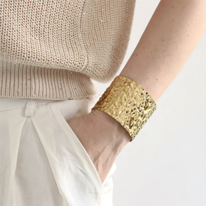 Náramek bangle z chirurgické oceli MBSG19GD