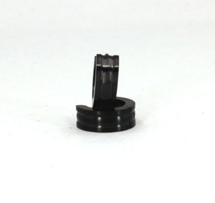 Černé náušnice kroužky z chirurgické oceli MESS12