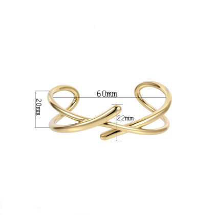 Pozlacený ocelový bangle MBSG28GD