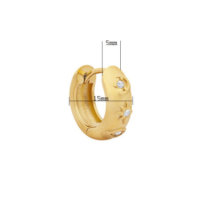 Náušnice kroužky z chirurgické oceli WJHE941