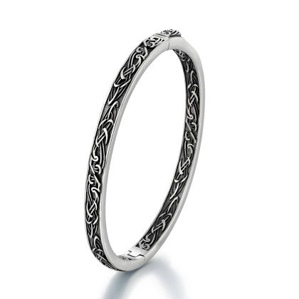 Pevný ocelový náramek bangle SE-1203