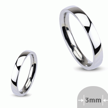 Ocelový snubní prsten 001-3
