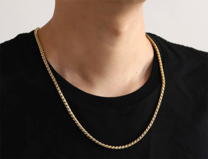 Pozlacený řetízek z chirurgické oceli MNSS49GD