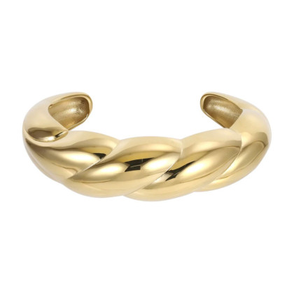 Pozlacený pevný náramek z chirurgické oceli MBSG25GD