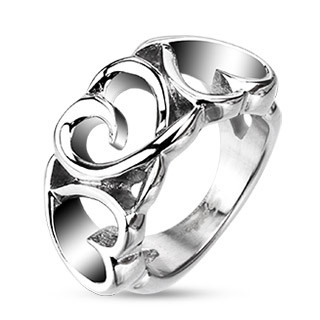 Ocelový prsten Spikes 4386