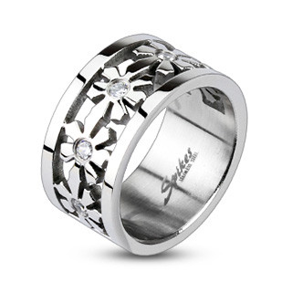 Dámský ocelový prsten Spikes 0012