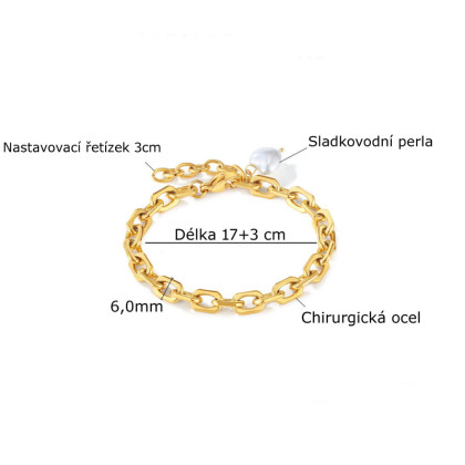 Náramek z chirurgické oceli SEGS1323